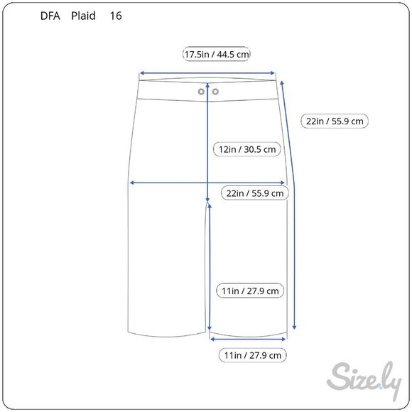 DFA New York Mens Blue White Plaid Preppy Golf Flat Front Cotton Casual Shorts 1 - Picture 8 of 9